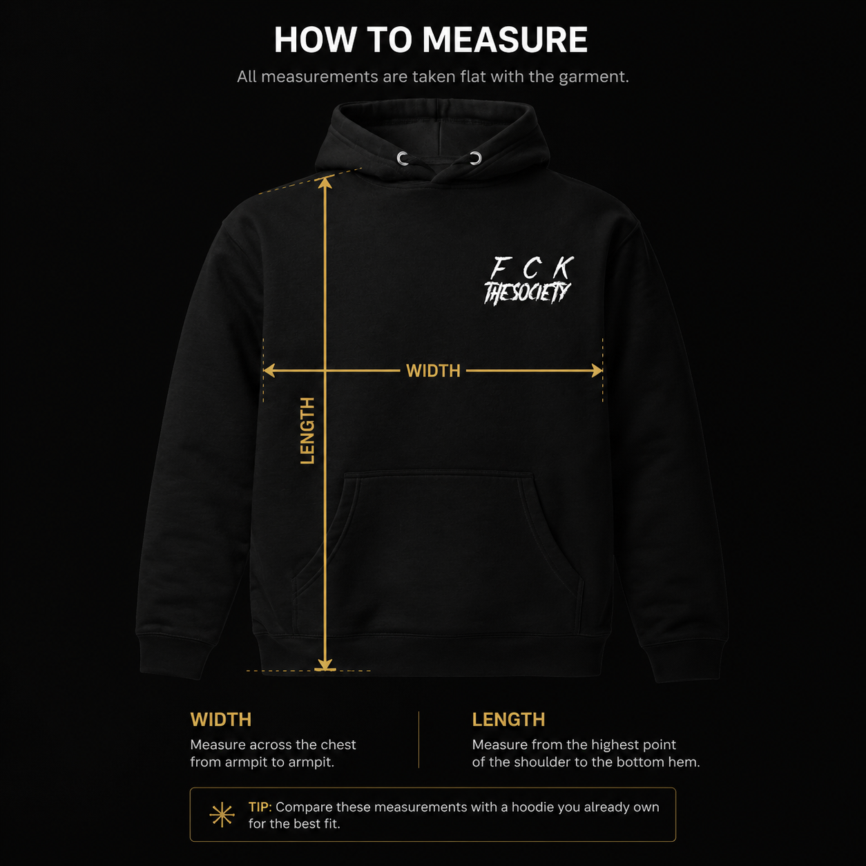 Hoodie Size Guide